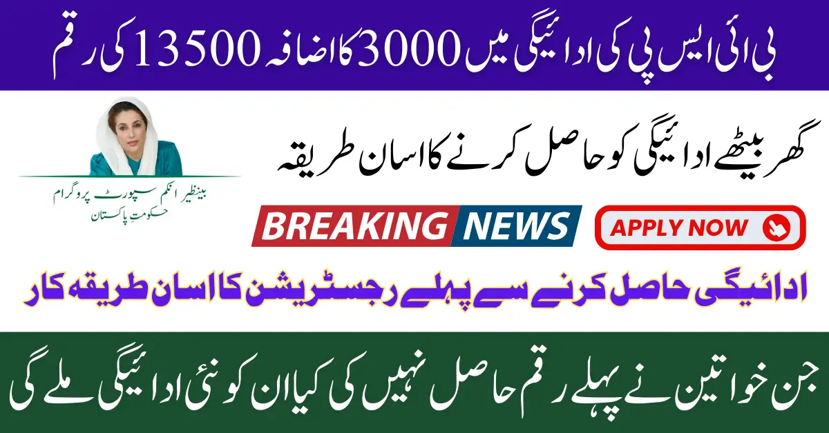 BISP Stipend Increase 2025 New Installment 13500 Set Know Complete Details