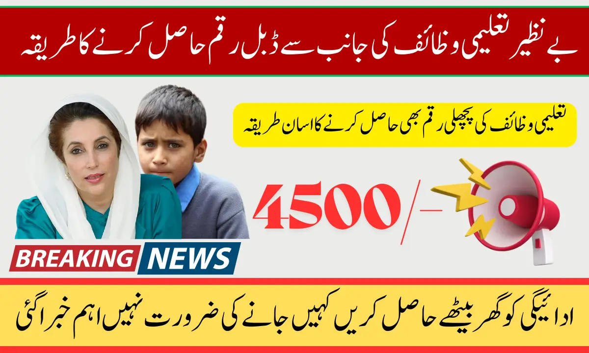 Benazir Taleemi Pending Payment For Registered Children Easy Way To Widrawal 2025